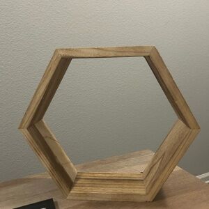 Wooden Hexagon Shelf